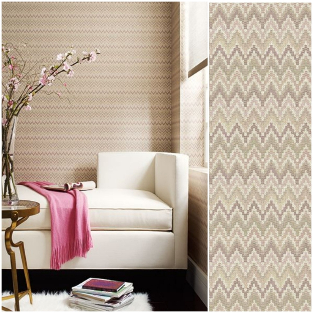 Wallpaper Chevron Weave Heartbeat Purple